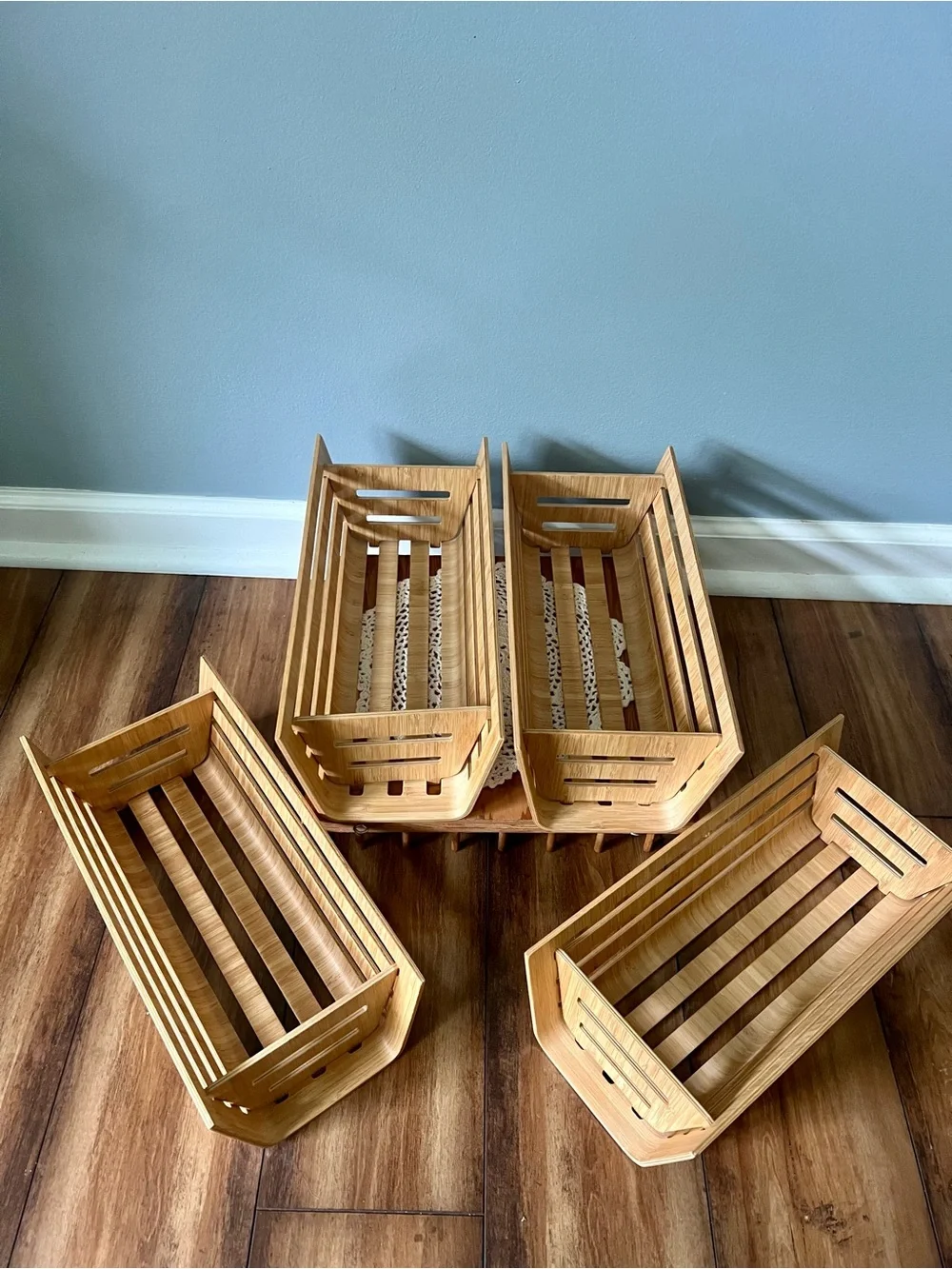 IKEA RIMFORSA Bamboo Light Brown Home/Kitchen Organizer Set of 4 RETIRED